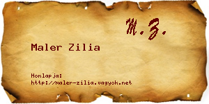 Maler Zilia névjegykártya